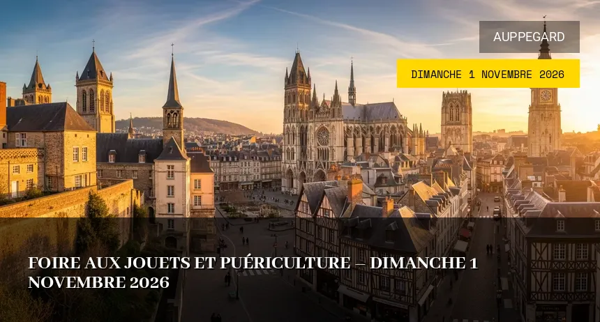 Affiche de l'événement : Foire aux jouets et puériculture – Dimanche 1 Novembre 2026