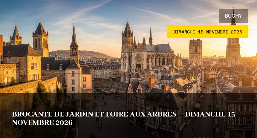 Affiche de l'événement : Brocante de Jardin et Foire aux Arbres – Dimanche 15 Novembre 2026