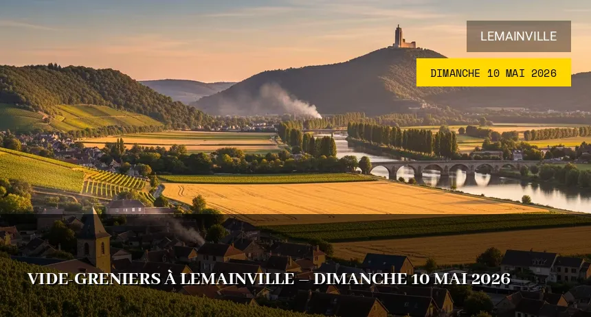 Affiche de l'événement : Vide-greniers à Lemainville – Dimanche 10 Mai 2026