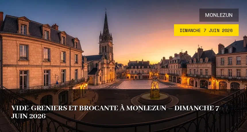 Affiche de l'événement : Vide-Greniers et Brocante à Monlezun – Dimanche 7 Juin 2026
