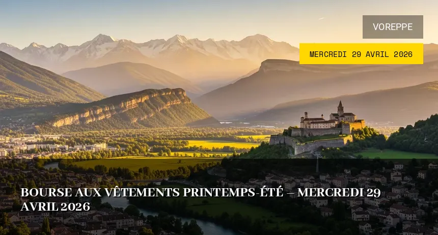Affiche de l'événement : Bourse aux vêtements printemps-été – Mercredi 29 Avril 2026