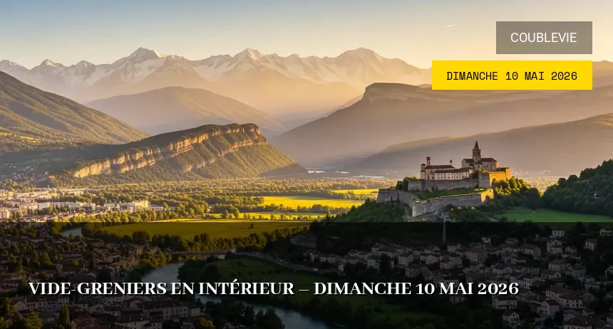 Affiche de l'événement : Vide-greniers en intérieur – Dimanche 10 Mai 2026