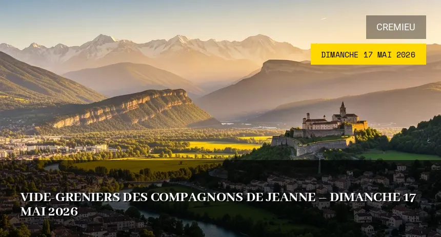 Affiche de l'événement : Vide-greniers des Compagnons de Jeanne – Dimanche 17 Mai 2026