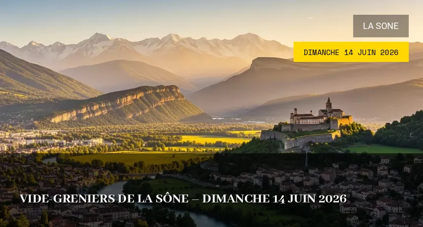 Affiche de l'événement : Vide-greniers de La Sône – Dimanche 14 Juin 2026