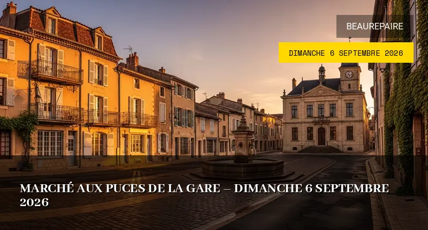 Affiche de l'événement : Marché aux Puces de la Gare – Dimanche 6 Septembre 2026