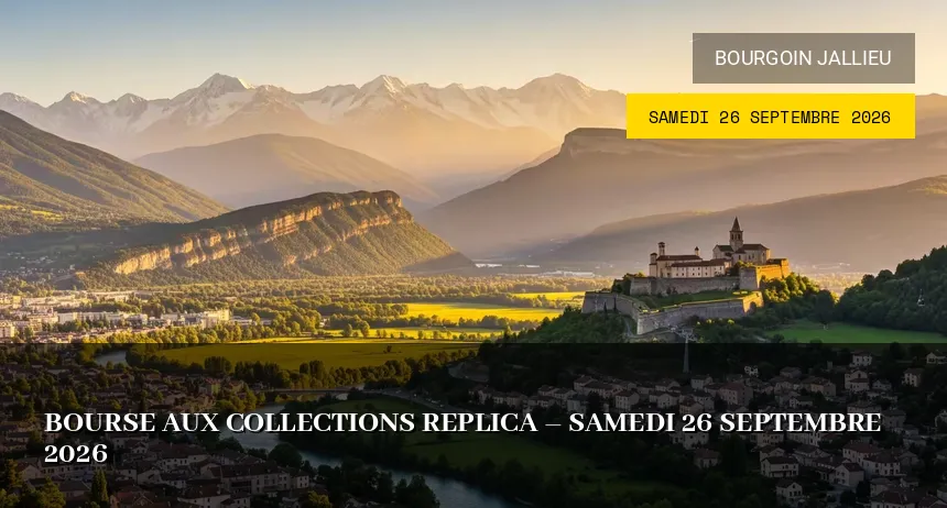 Affiche de l'événement : Bourse aux collections Replica – Samedi 26 Septembre 2026