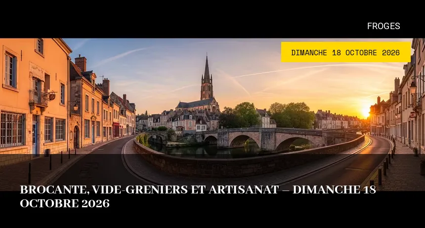 Affiche de l'événement : Brocante, vide-greniers et artisanat – Dimanche 18 Octobre 2026
