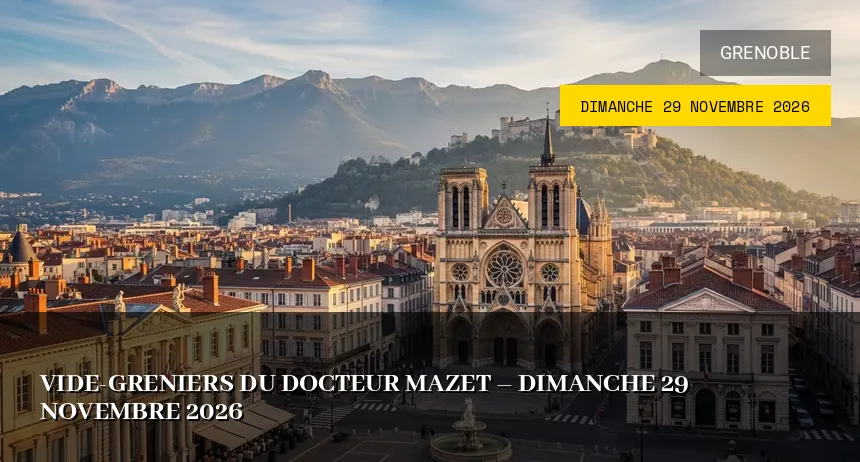 Affiche de l'événement : Vide-greniers du Docteur Mazet – Dimanche 29 Novembre 2026