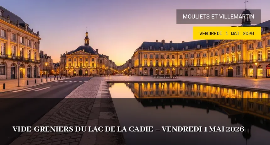 Affiche de l'événement : Vide-greniers du Lac de la Cadie – Vendredi 1 Mai 2026