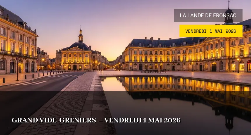 Affiche de l'événement : Grand vide-greniers – Vendredi 1 Mai 2026