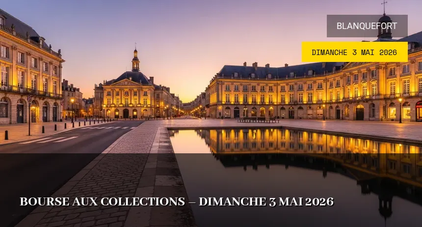 Affiche de l'événement : Bourse aux collections – Dimanche 3 Mai 2026