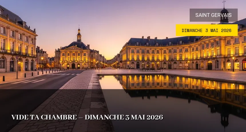 Affiche de l'événement : Vide ta chambre – Dimanche 3 Mai 2026