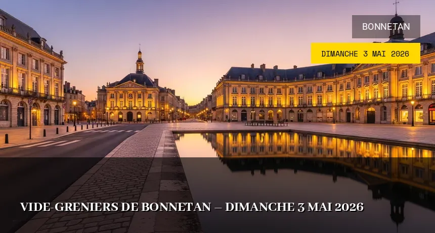 Affiche de l'événement : Vide-greniers de Bonnetan – Dimanche 3 Mai 2026