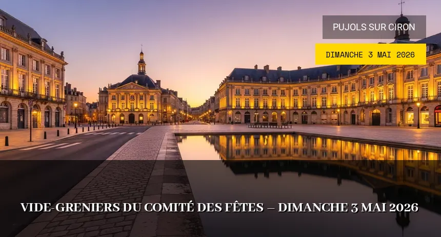 Affiche de l'événement : Vide-greniers du Comité des Fêtes – Dimanche 3 Mai 2026