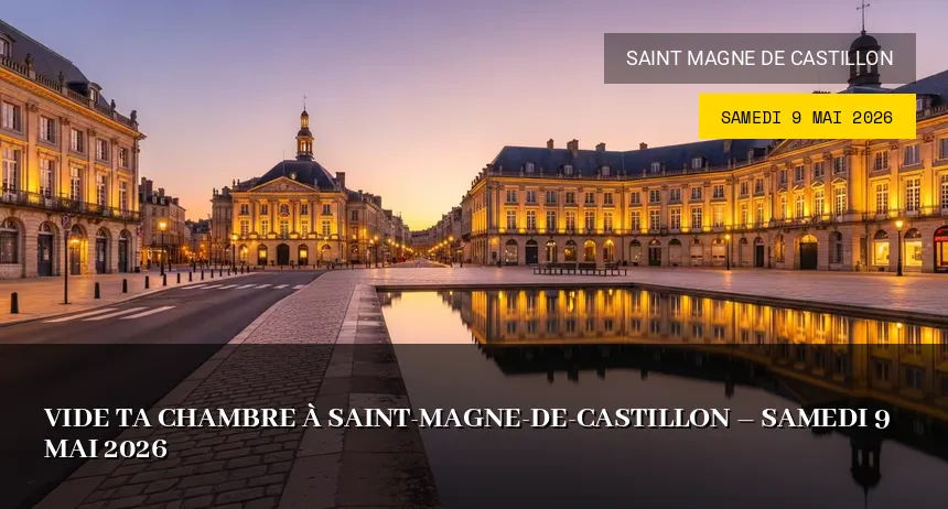 Affiche de l'événement : Vide ta chambre à Saint-Magne-de-Castillon – Samedi 9 Mai 2026