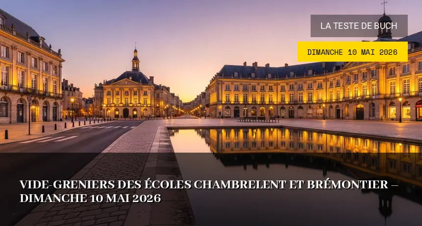 Affiche de l'événement : Vide-greniers des Écoles Chambrelent et Brémontier – Dimanche 10 Mai 2026