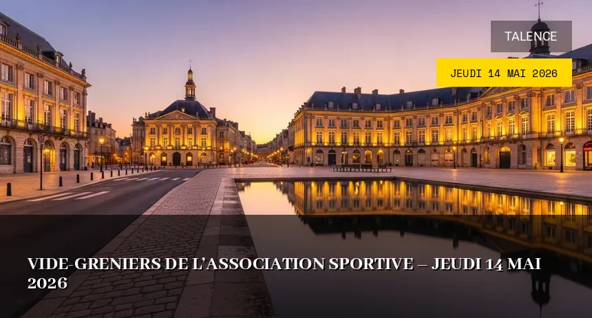 Affiche de l'événement : Vide-greniers de l&rsquo;Association Sportive – Jeudi 14 Mai 2026