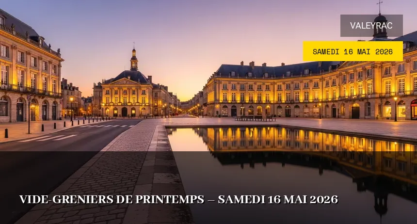 Affiche de l'événement : Vide-greniers de printemps – Samedi 16 Mai 2026