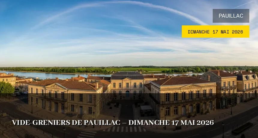 Affiche de l'événement : Vide-greniers de Pauillac – Dimanche 17 Mai 2026
