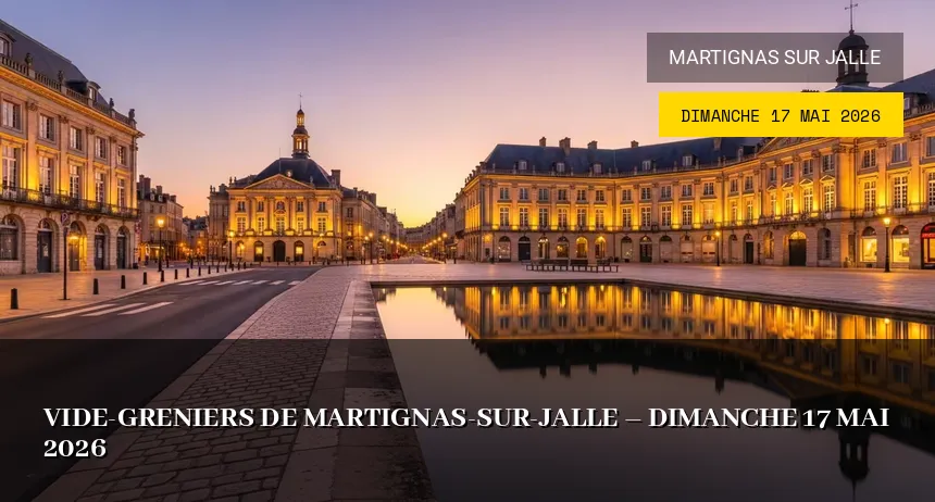 Affiche de l'événement : Vide-greniers de Martignas-sur-Jalle – Dimanche 17 Mai 2026