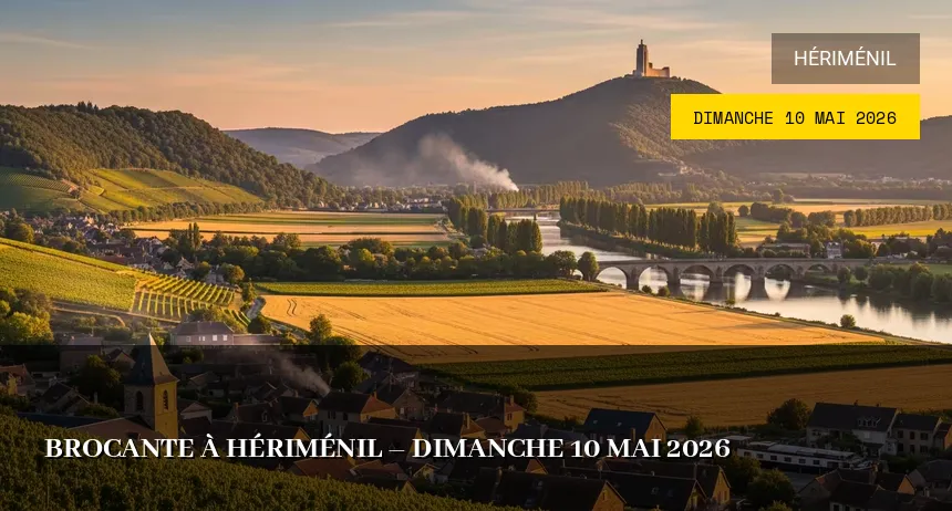 Affiche de l'événement : Brocante à Hériménil – Dimanche 10 Mai 2026
