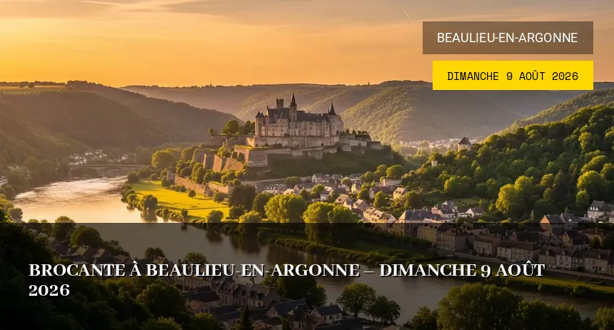 Affiche de l'événement : Brocante à Beaulieu-en-Argonne – Dimanche 9 Août 2026