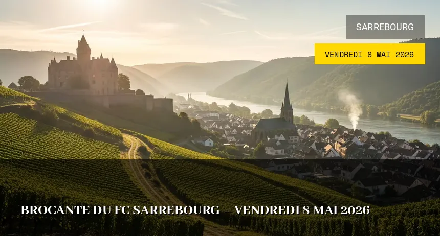 Affiche de l'événement : Brocante du FC Sarrebourg à Sarrebourg – Vendredi 8 Mai 2026