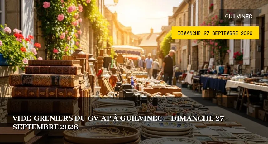 Affiche de l'événement : Vide-greniers du GV-AP à Guilvinec – Dimanche 27 Septembre 2026