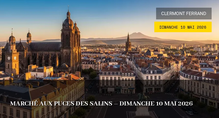 Affiche de l'événement : Marché aux Puces des Salins – Dimanche 10 Mai 2026