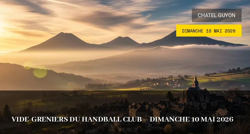 Affiche de l'événement : Vide-greniers du Handball Club – Dimanche 10 Mai 2026