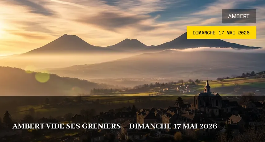 Affiche de l'événement : Ambert vide ses greniers – Dimanche 17 Mai 2026