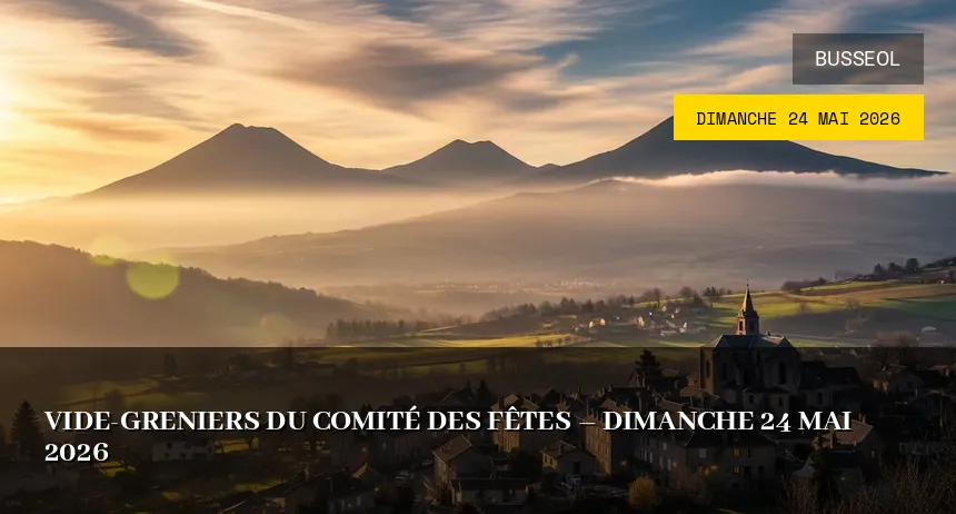 Affiche de l'événement : Vide-greniers du Comité des Fêtes – Dimanche 24 Mai 2026
