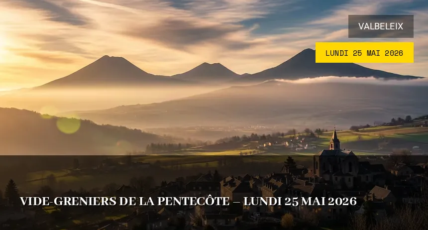 Affiche de l'événement : Vide-greniers de la Pentecôte – Lundi 25 Mai 2026