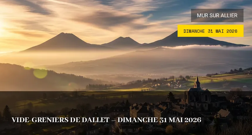 Affiche de l'événement : Vide-greniers de Dallet – Dimanche 31 Mai 2026