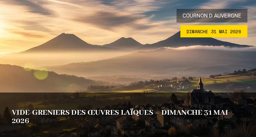 Affiche de l'événement : Vide-greniers des Œuvres Laïques – Dimanche 31 Mai 2026