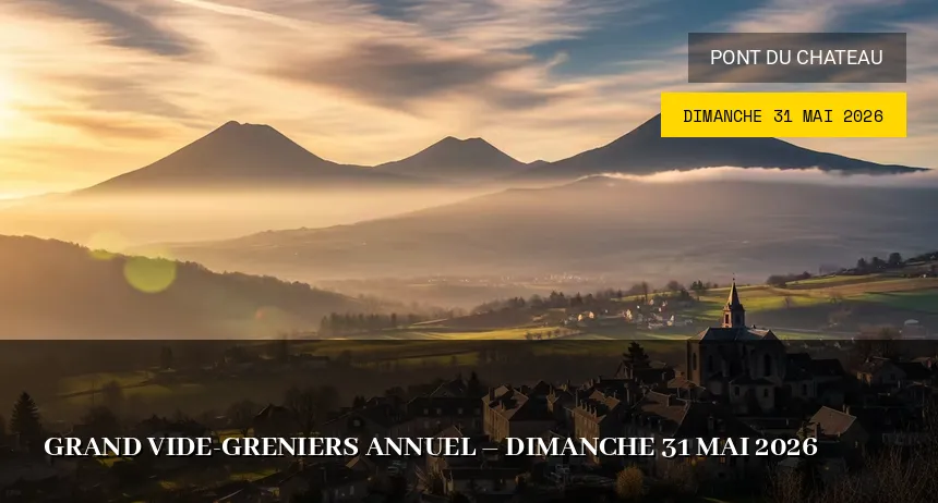 Affiche de l'événement : Grand vide-greniers annuel – Dimanche 31 Mai 2026