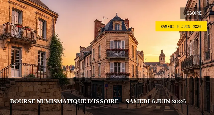 Affiche de l'événement : Bourse numismatique d&rsquo;Issoire – Samedi 6 Juin 2026
