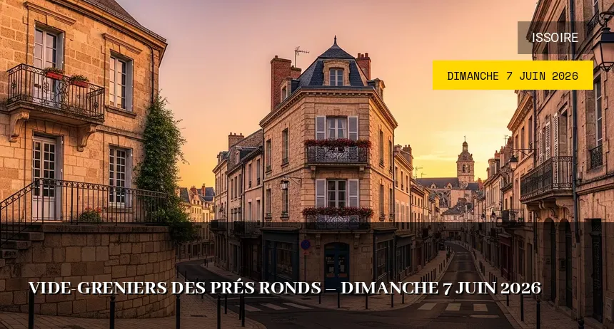 Affiche de l'événement : Vide-greniers des Prés Ronds – Dimanche 7 Juin 2026