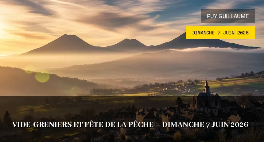 Affiche de l'événement : Vide-greniers et Fête de la Pêche – Dimanche 7 Juin 2026