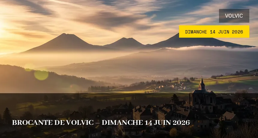 Affiche de l'événement : Brocante de Volvic – Dimanche 14 Juin 2026