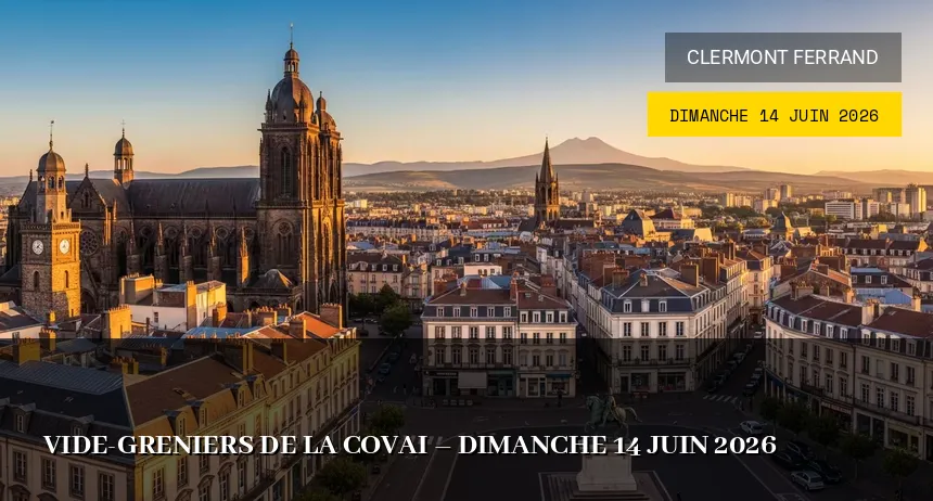Affiche de l'événement : Vide-greniers de la COVAI – Dimanche 14 Juin 2026