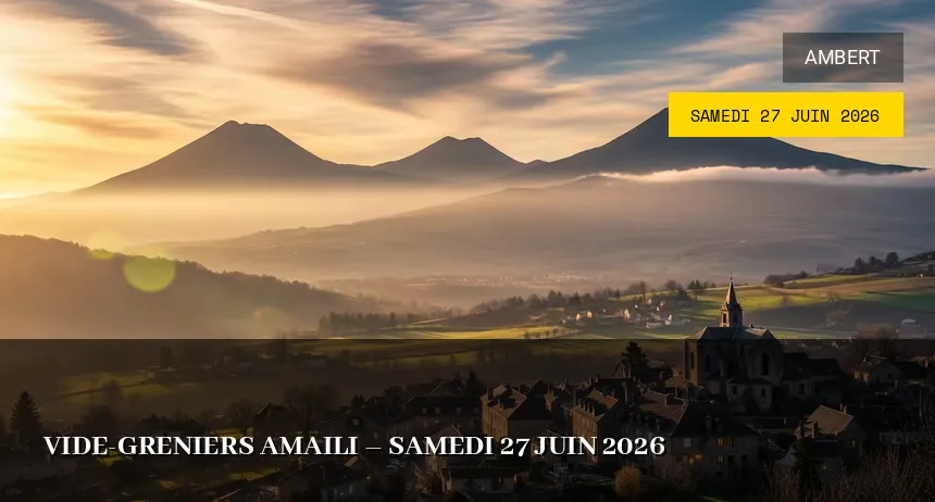 Affiche de l'événement : Vide-greniers AMAILI – Samedi 27 Juin 2026