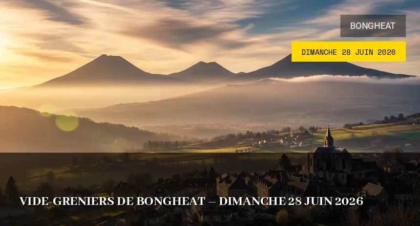 Affiche de l'événement : Vide-greniers de Bongheat – Dimanche 28 Juin 2026