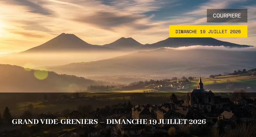 Affiche de l'événement : Grand vide-greniers – Dimanche 19 Juillet 2026