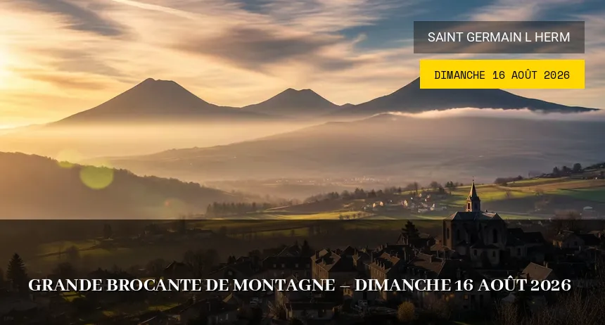 Affiche de l'événement : Grande Brocante de Montagne – Dimanche 16 Août 2026