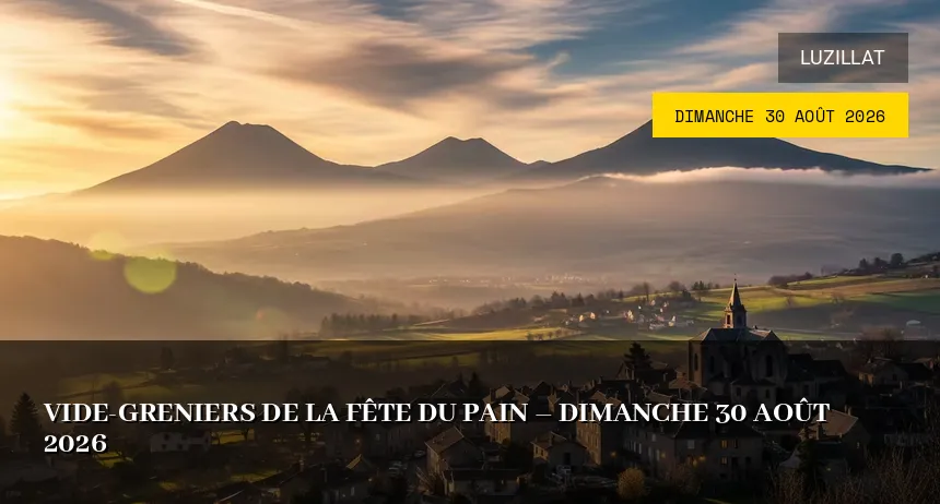 Affiche de l'événement : Vide-greniers de la Fête du pain – Dimanche 30 Août 2026