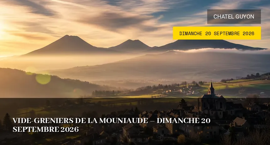 Affiche de l'événement : Vide-greniers de La Mouniaude – Dimanche 20 Septembre 2026