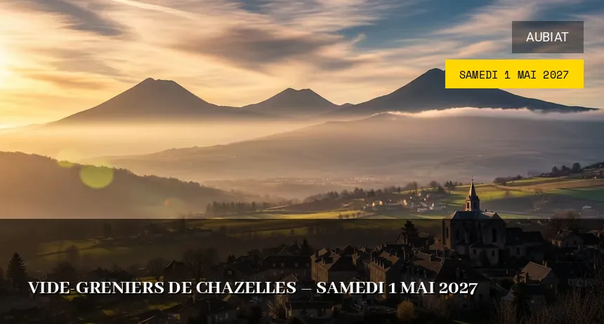 Affiche de l'événement : Vide-greniers de Chazelles – Samedi 1 Mai 2027
