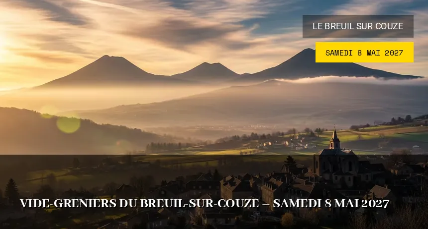 Affiche de l'événement : Vide-greniers du Breuil-sur-Couze – Samedi 8 Mai 2027
