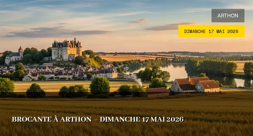 Affiche de l'événement : Brocante à Arthon – Dimanche 17 Mai 2026